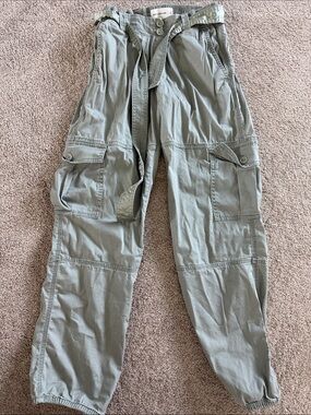 abercrombie kids Olive Green Cargo Pants with Belt